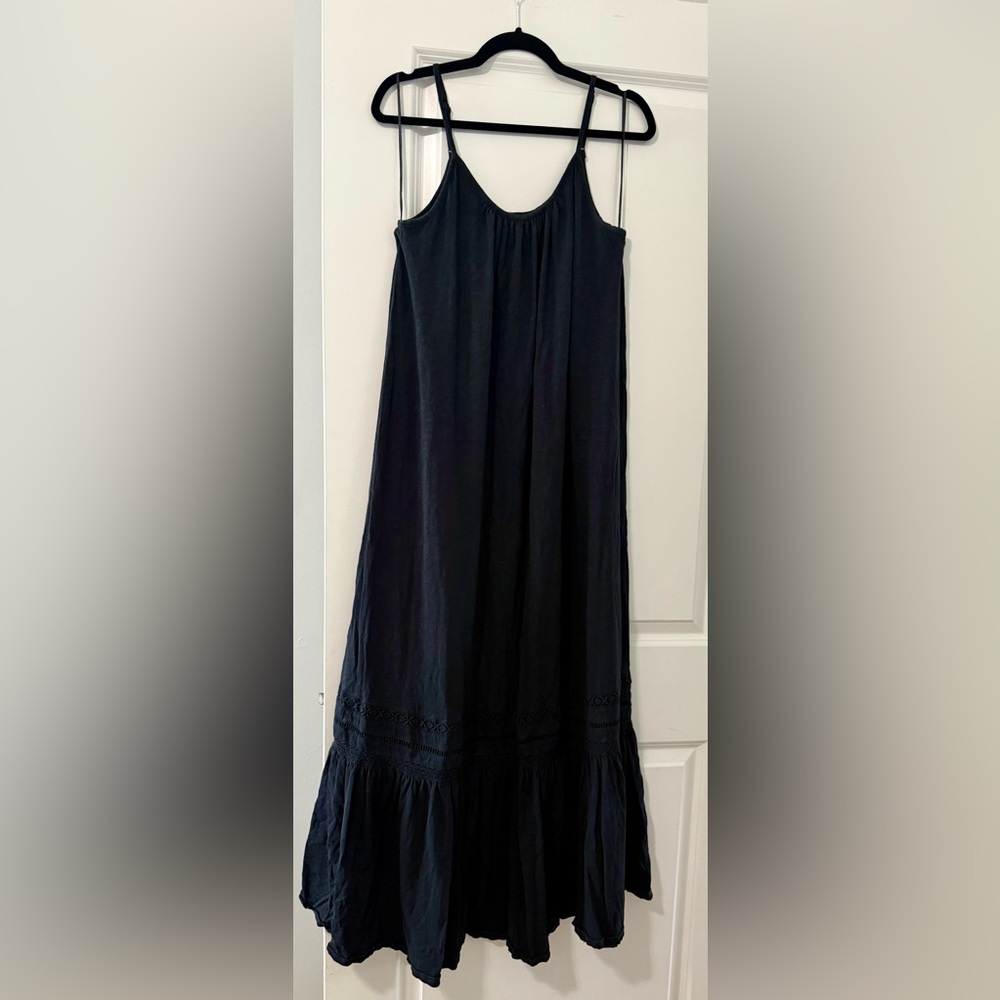 Anthropologie Black Maxi A-Line Dress